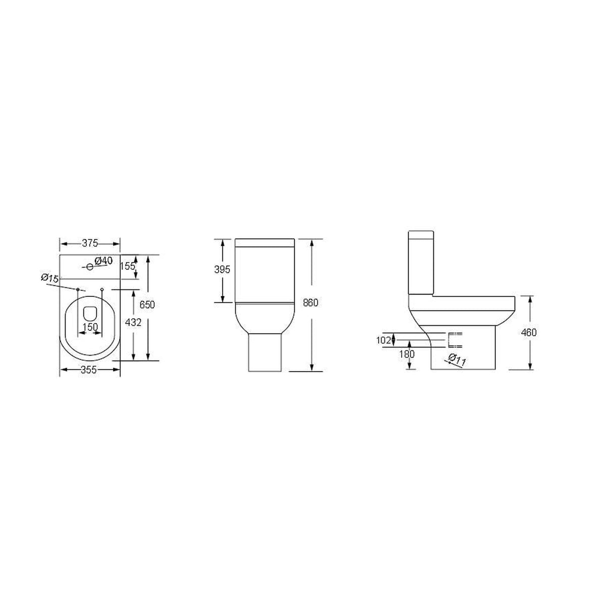 Bijoux Close Coupled Cistern, view 2