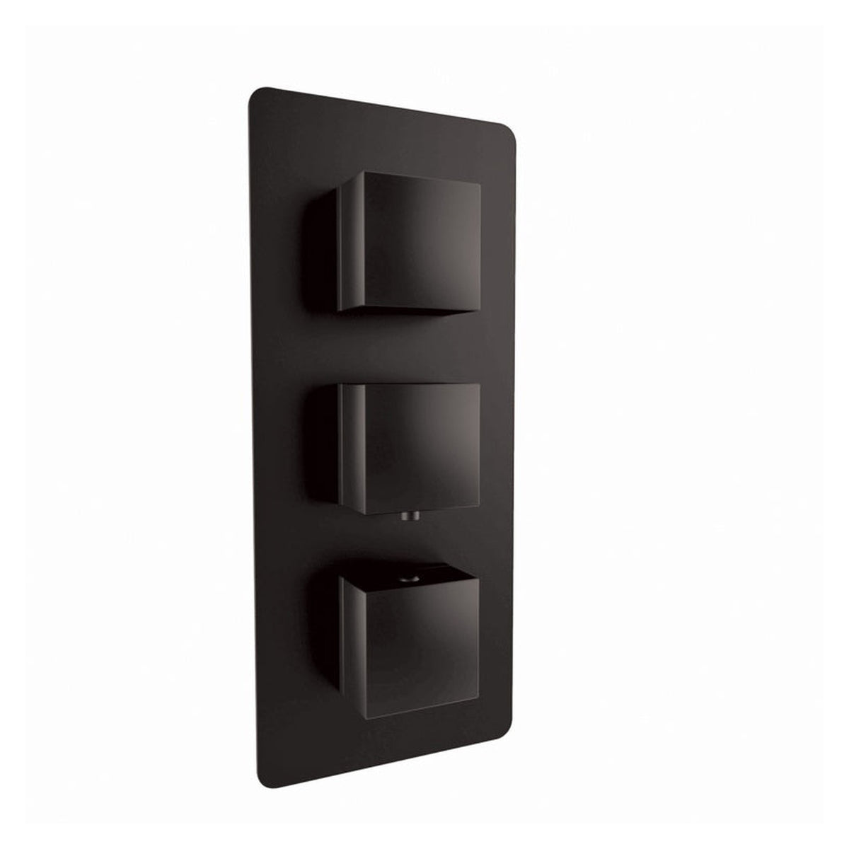 Black Triple Square Shower Valve - 2 Way