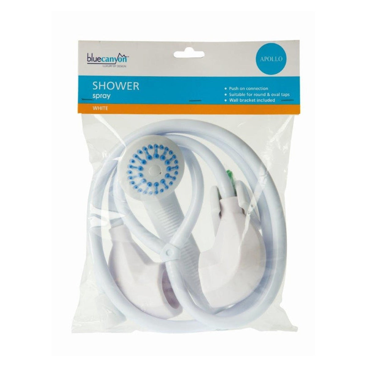 Blue Canyon Apollo white shower spray