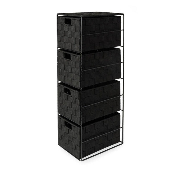 Blue Canyon Madrid black 4 drawer cabinet