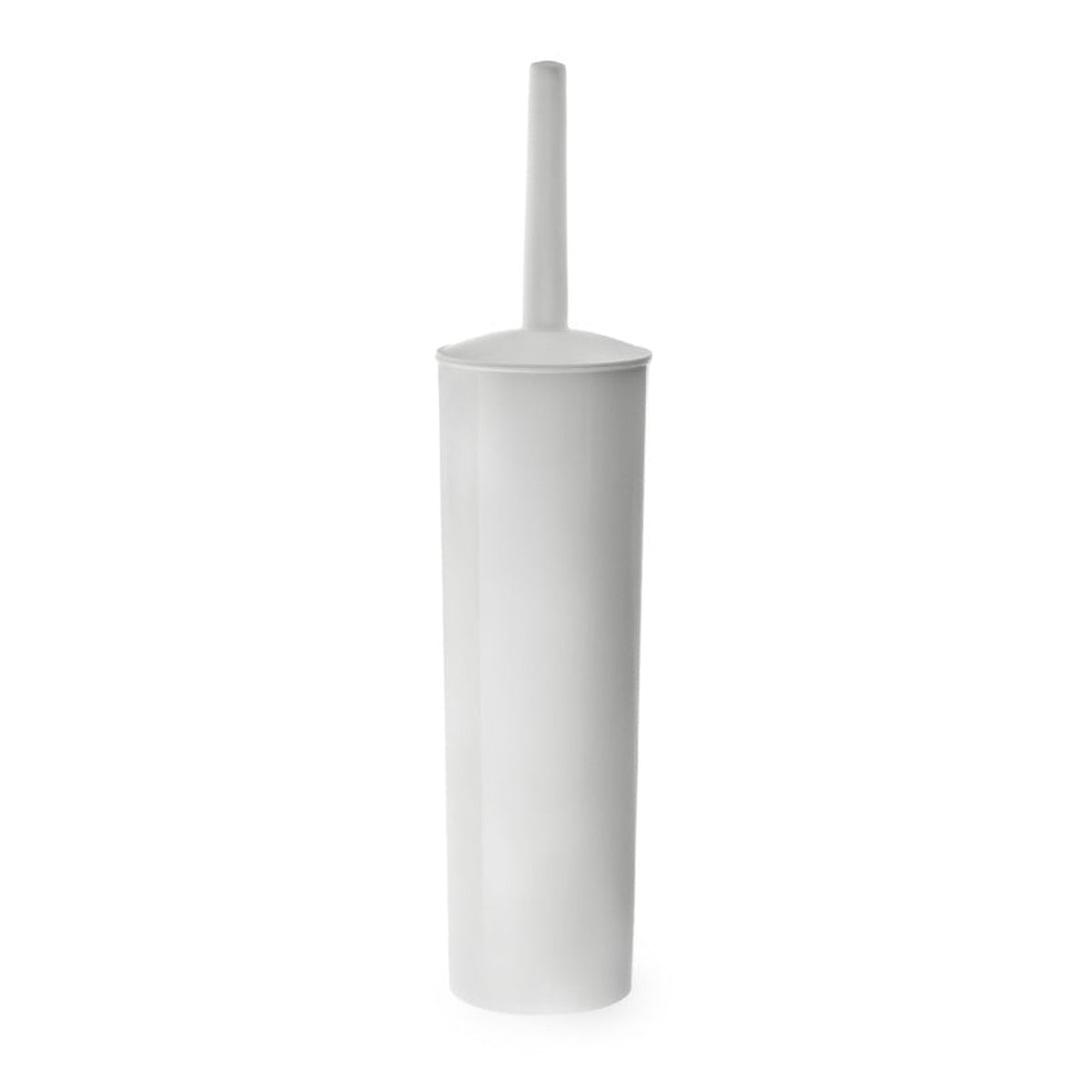Blue Canyon white plastic toilet brush and holder