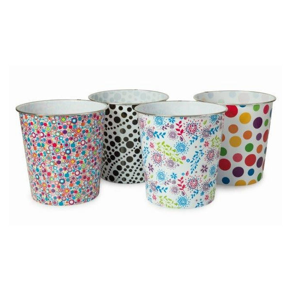 Blue Canyon round patterned plastic bin
