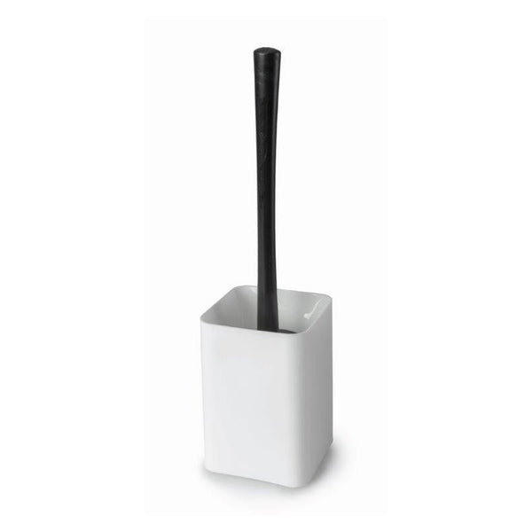 Blue Canyon Spectrum white toilet brush and holder