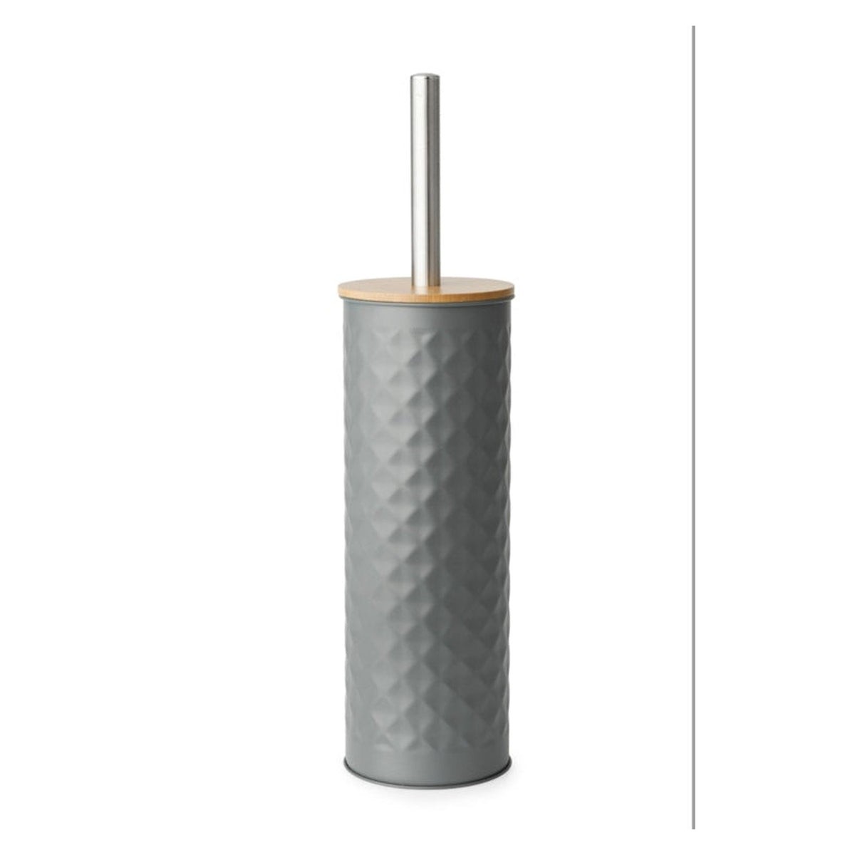 Blue Canyon grey toilet brush with bamboo lid
