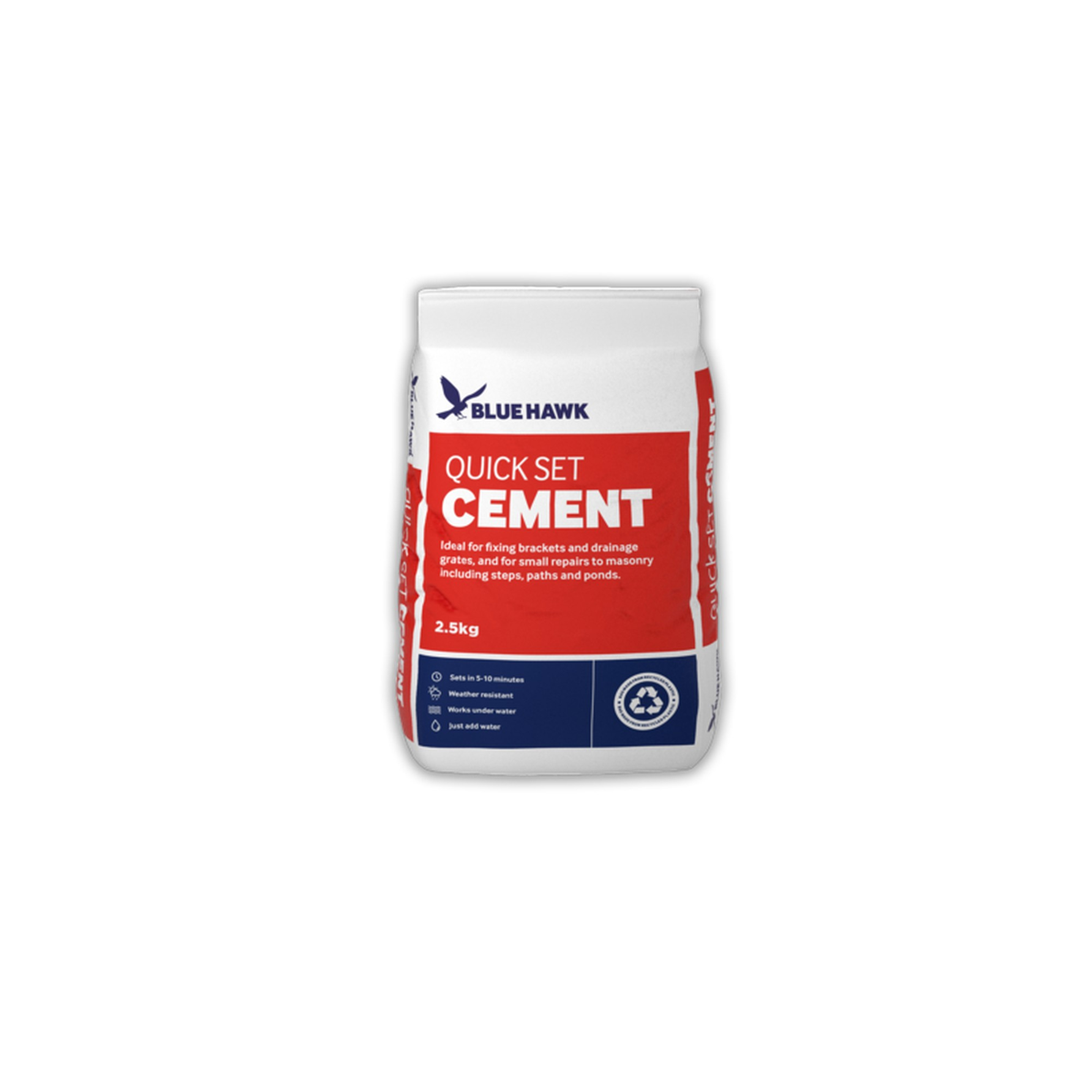 Blue Hawk Quick Set Cement 2.5kg tub