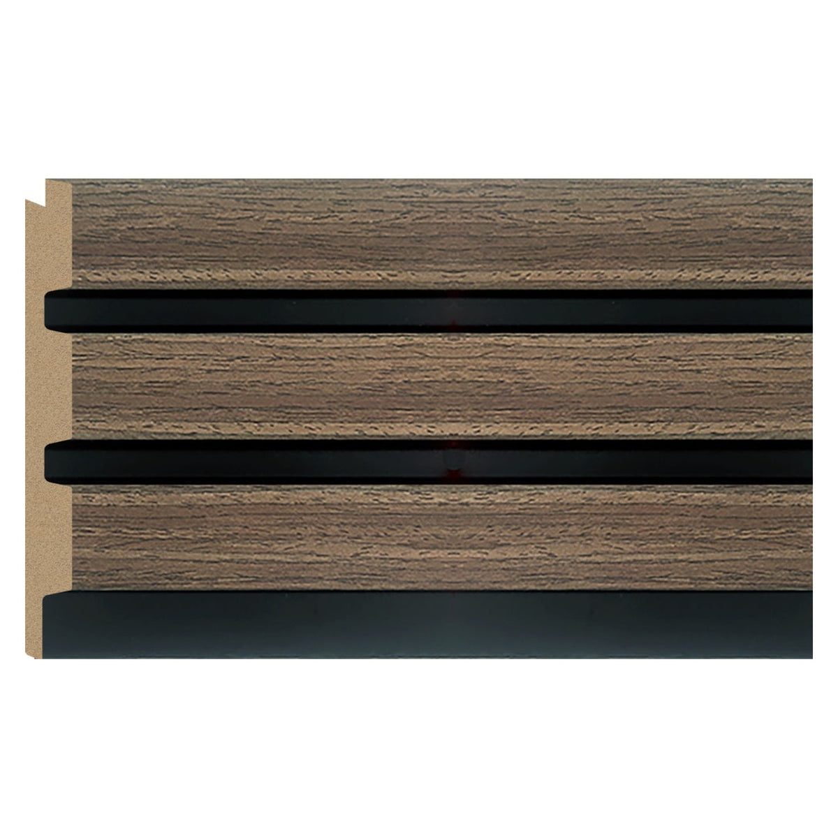 Bosco 3D wall panel RH trim in walnut, 2.6m, view 4