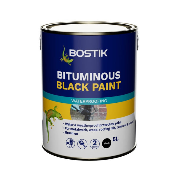 Bostik bituminous black paint 5L tin