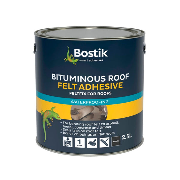 Bostik bituminous felt adhesive for roofs 2.5L tub