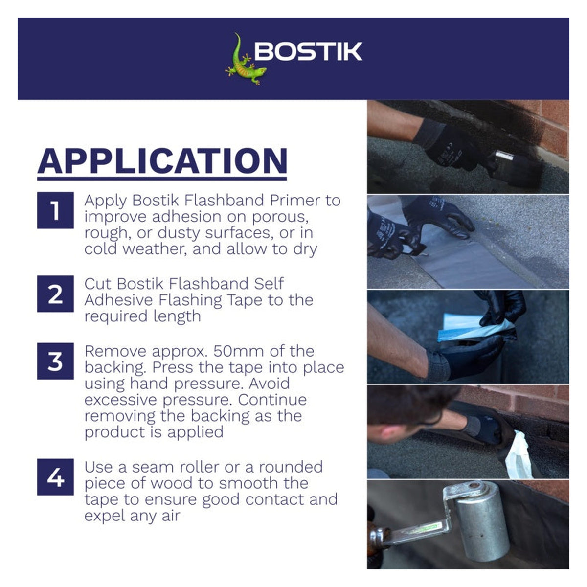 Bostik Flashband Original with primer 3.75m x 75mm, view 5