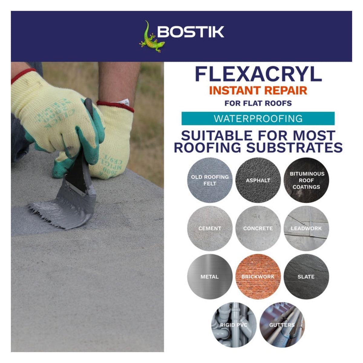 Bostik Flexacryl Instant Repair 1kg grey, view 2