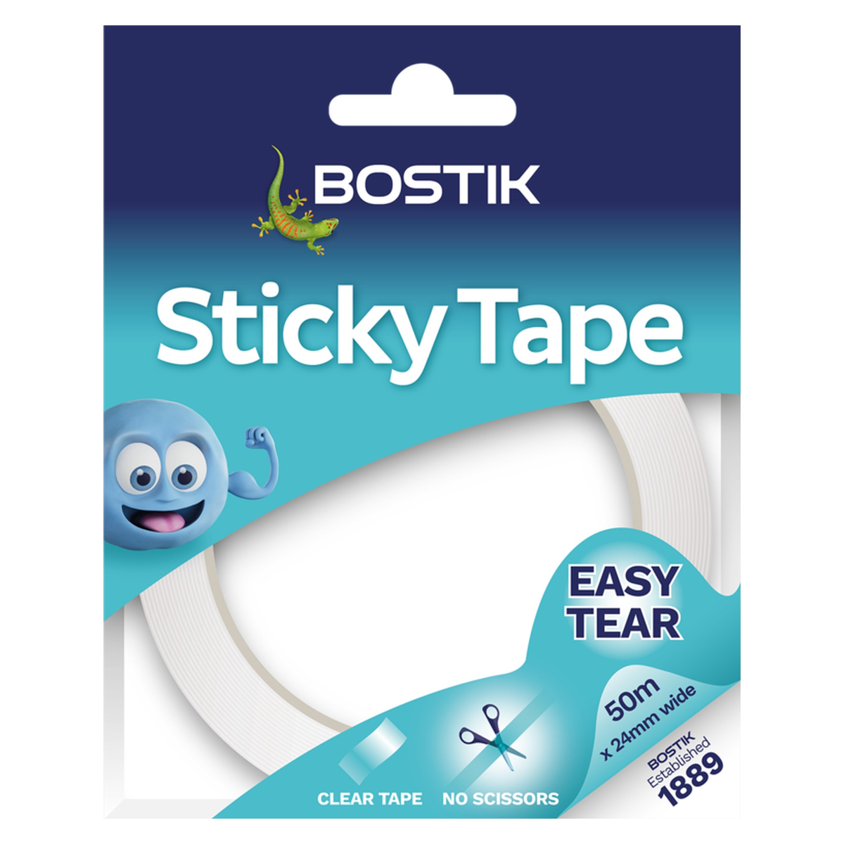 Bostik clear sticky tape roll 24mm x 50m