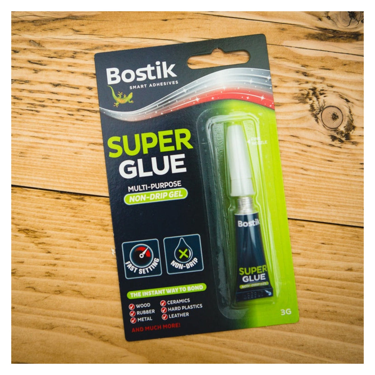 Bostik Super Glue Non Drip Gel 3g blister, view 2