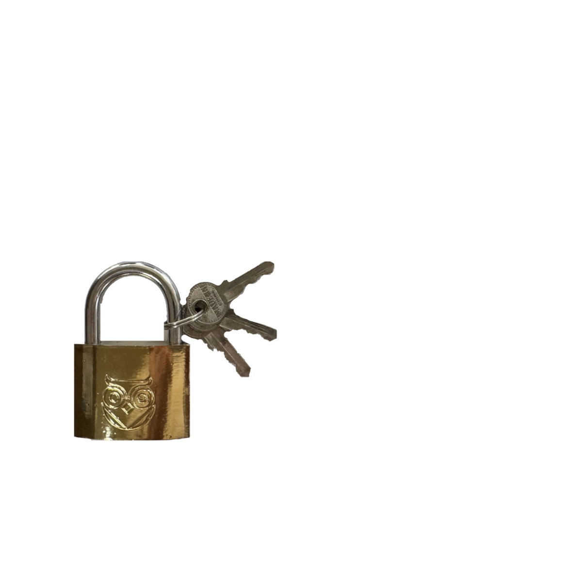 Brass Coated Padlock - 50mm, view 2