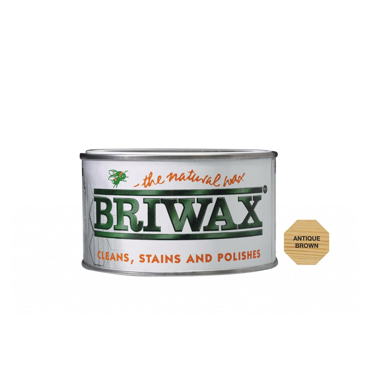Briwax Natural Wax antique brown 400g tin