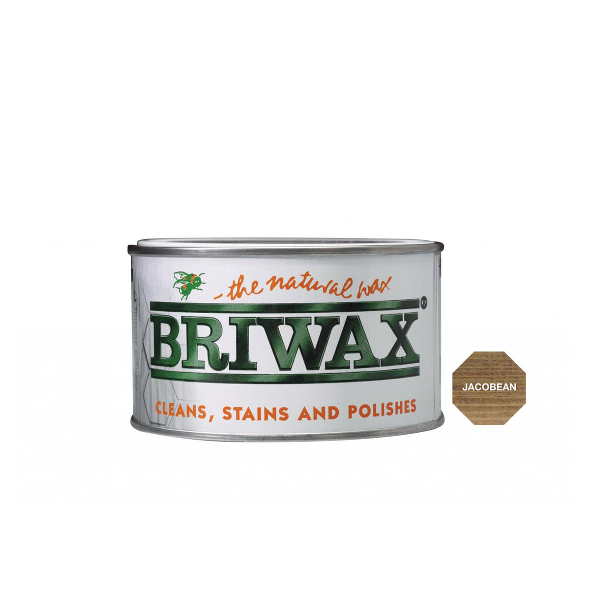 Briwax Natural Wax Jacobean 400g tin
