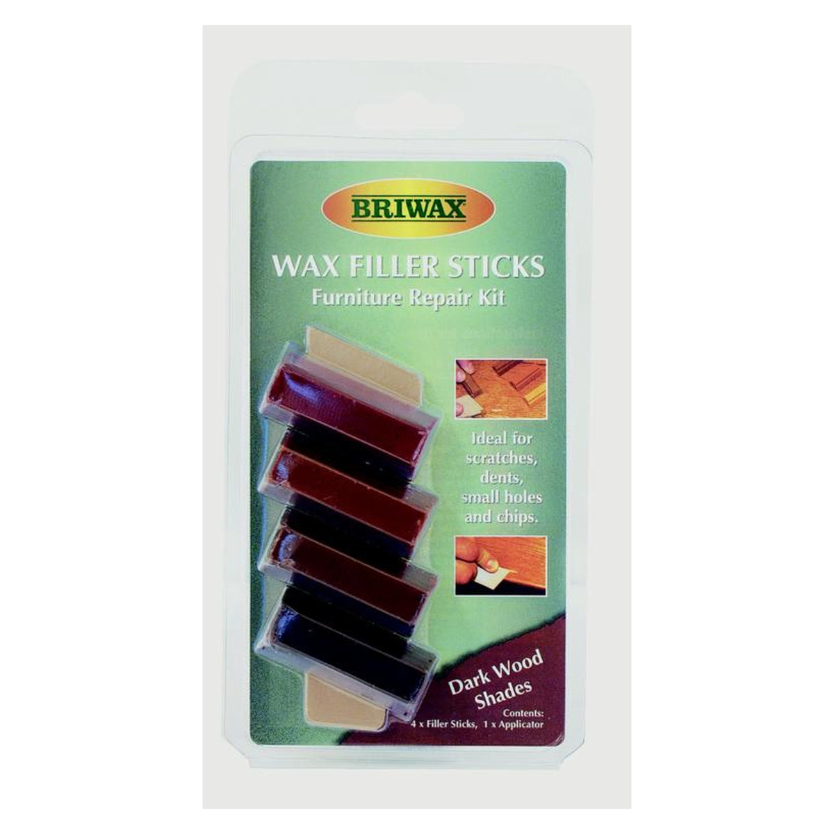 Briwax dark wax filler sticks for furniture repair