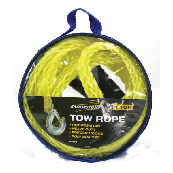 Brookstone 4 ton touring tow rope with forked hooks