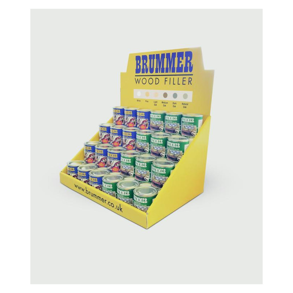 Brummer counter display of 24 interior and exterior wood filler