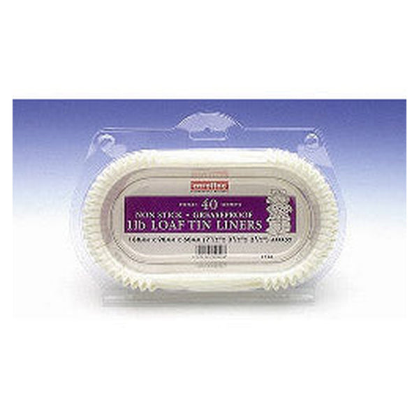 Pack of 40 Caroline 1lb loaf tin liners