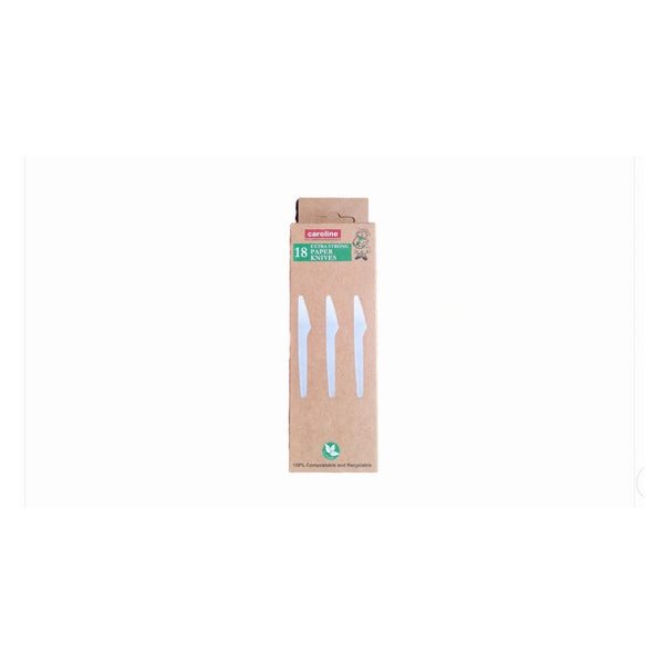 Caroline compostable paper knives pack of 18