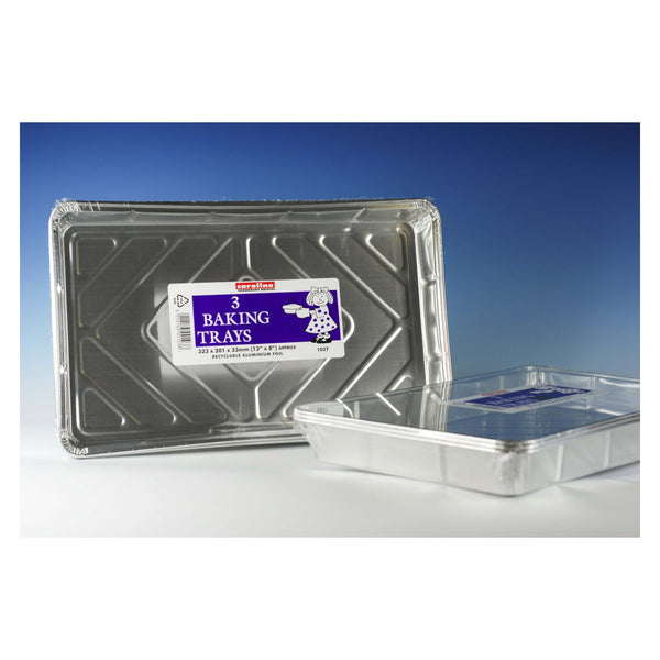 Pack of 3 Caroline aluminium foil baking trays