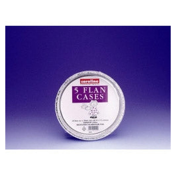 Pack of six Caroline 8 inch foil flan cases