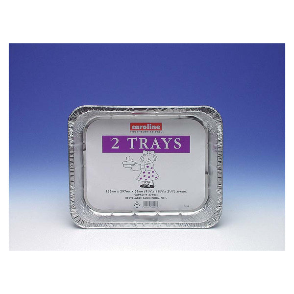 Caroline pack of two aluminium foil trays