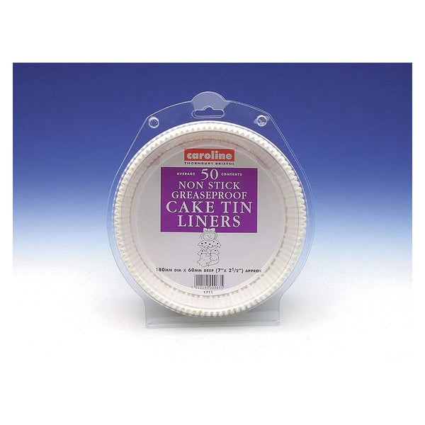 Caroline 7 inch round cake tin liners pack of 50