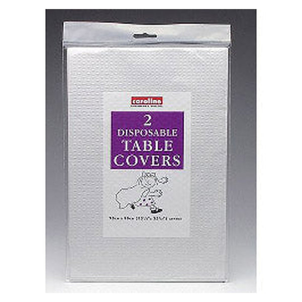 Caroline white square paper table covers pack of 2