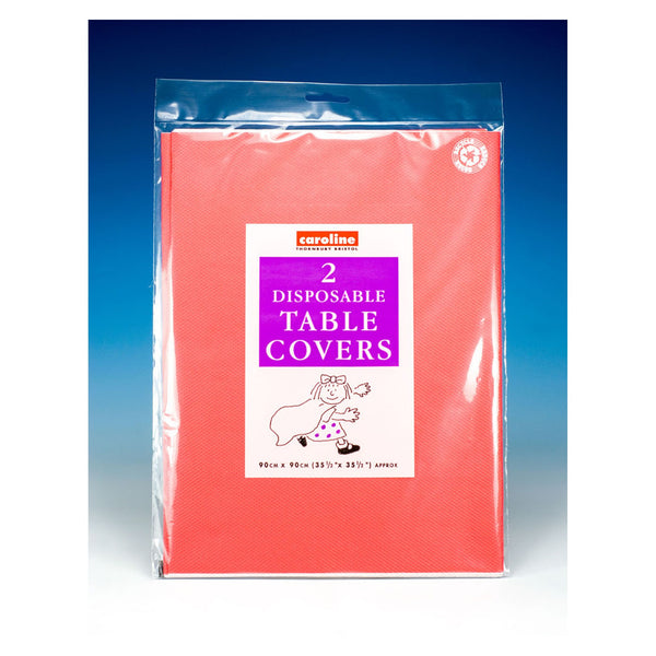 Caroline red 90cm square paper tablecovers