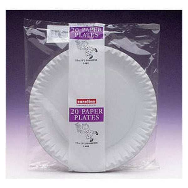 Caroline pack of 20 white 9 inch paper plates