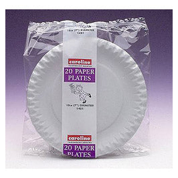 Caroline white paper plates 7 inch pack of 20