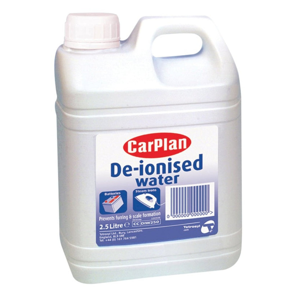Carplan 2.5L de-ionised water bottle