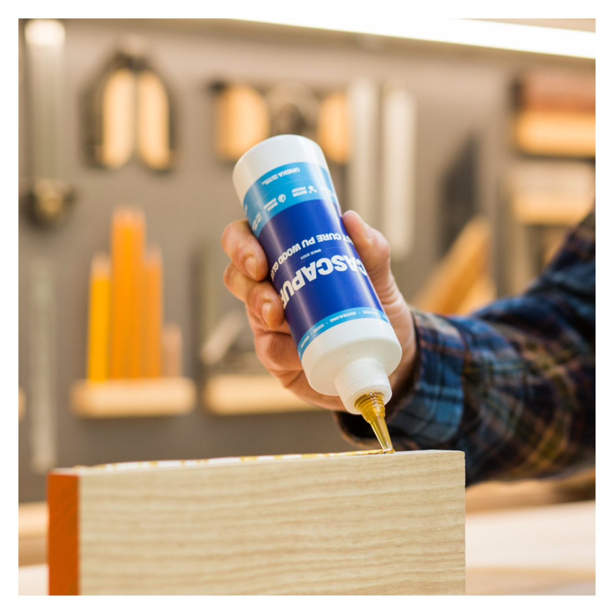 Cascapur PU wood glue 250ml bottle, view 2