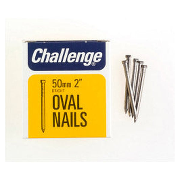 Challenge 50mm bright steel oval wire nails box