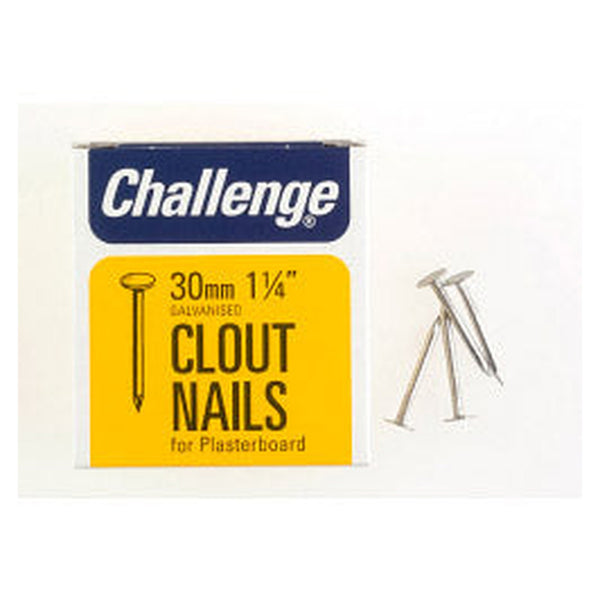 Challenge galvanised plasterboard clout nails 30mm