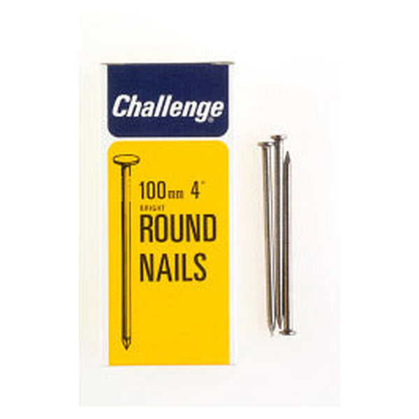 Challenge 100mm bright steel round wire nails 500g box
