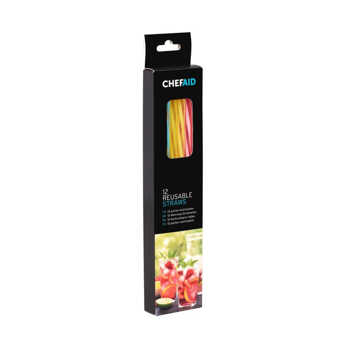 Chef Aid pack of twelve reusable straws, view 4