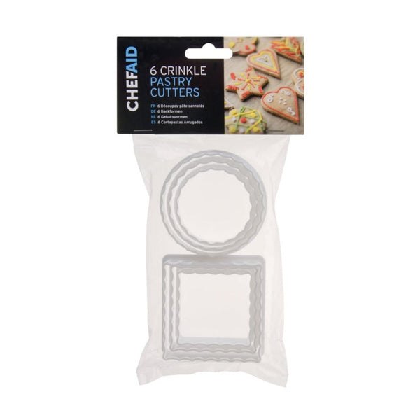 Chef Aid crinkle pastry cutters pack of 6