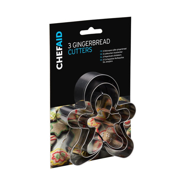 Chef Aid set of 3 stainless steel gingerbread cutters