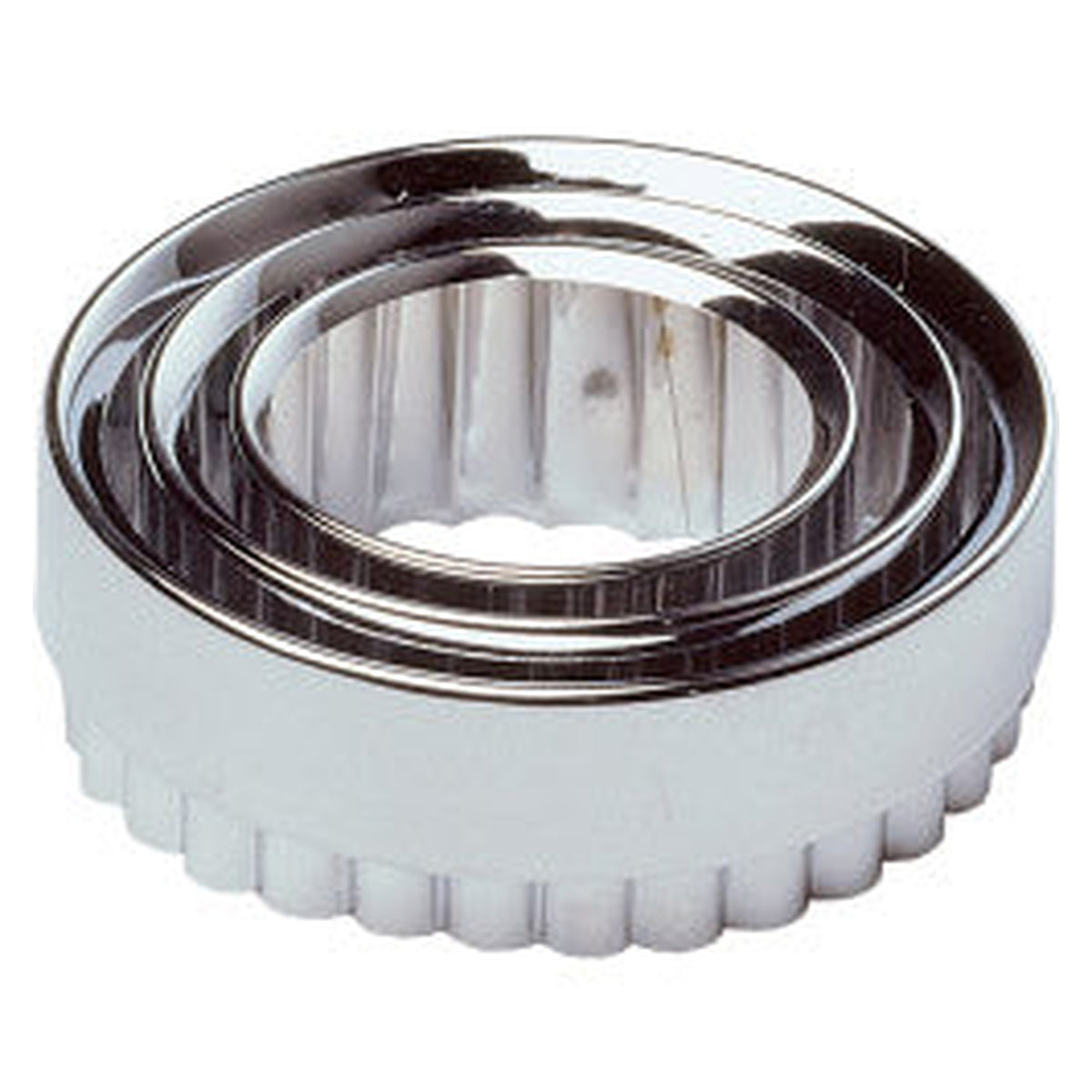 Chef Aid set of 3 metal crinkled pastry cutters