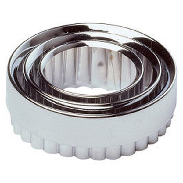 Chef Aid set of 3 metal crinkled pastry cutters