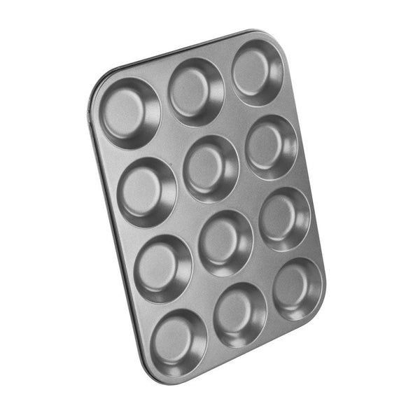 Chef Aid non-stick 12 cup shallow bun tin