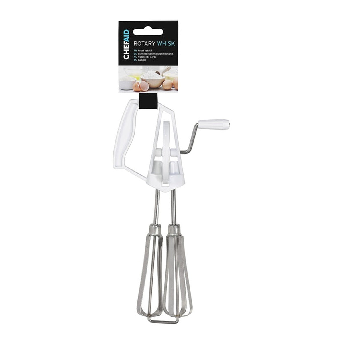 Chef Aid stainless steel rotary whisk, view 2