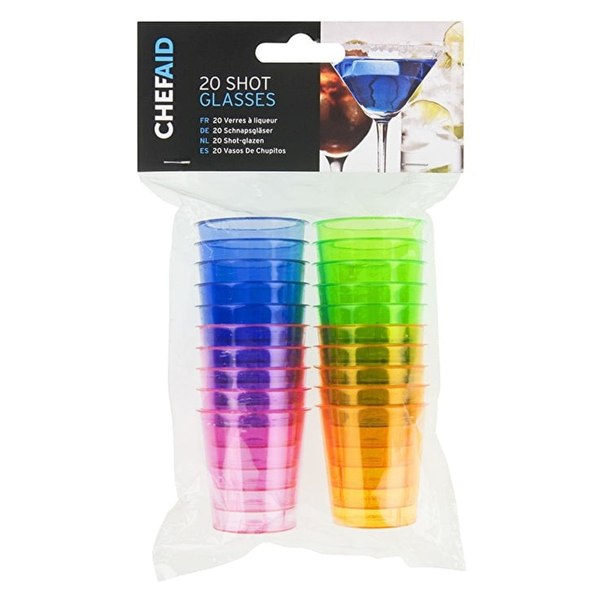 Chef Aid shot glasses pack of 20
