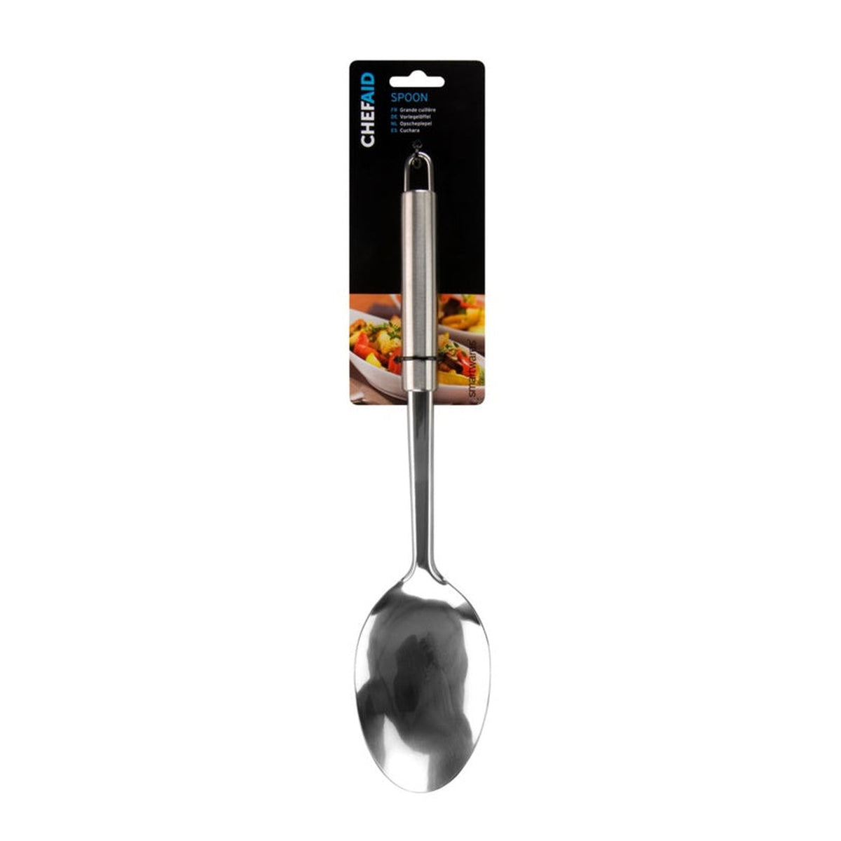 Chef Aid stainless steel spoon with hanging loop