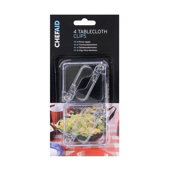 Chef Aid spring-loaded table cloth clips pack of 4