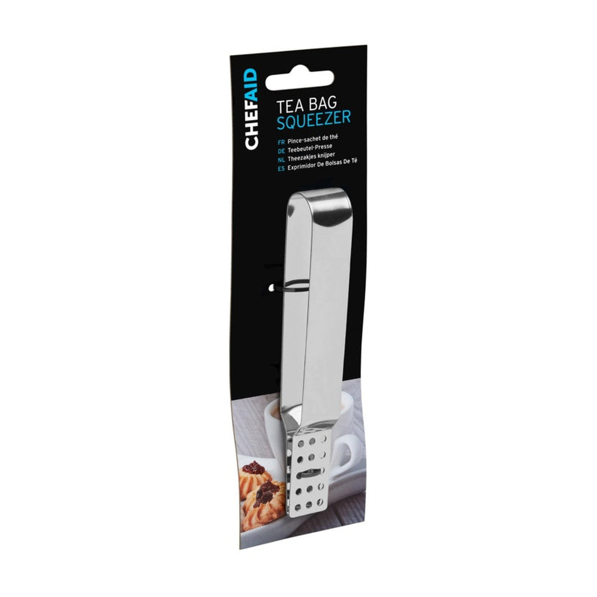 Chef Aid stainless steel teabag squeezer, view 2