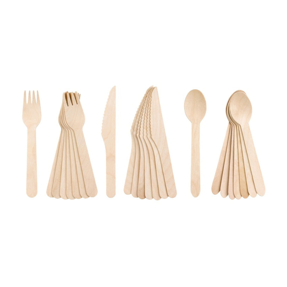 Chef Aid assorted wooden cutlery pack of 24, view 2