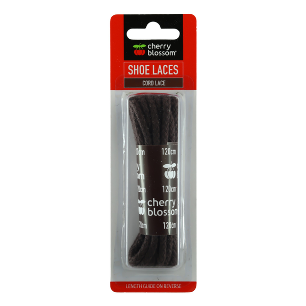 Cherry Blossom brown cord laces 120cm